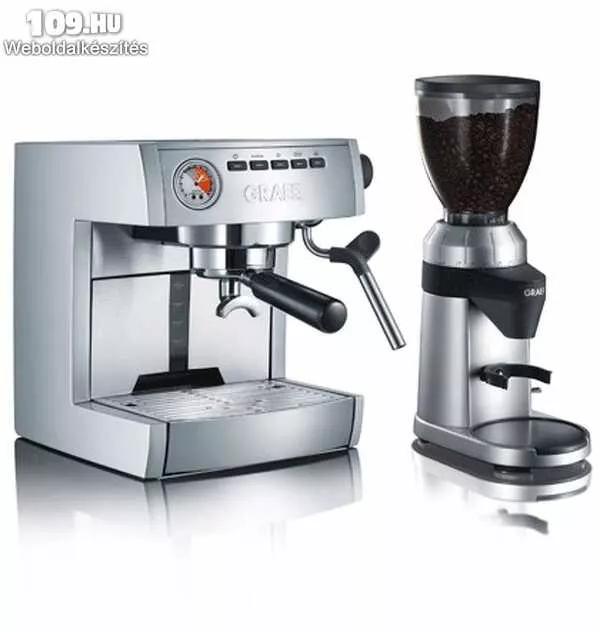 Espresso kávégép GRAEF ES 85 + Kávédaráló CM 800